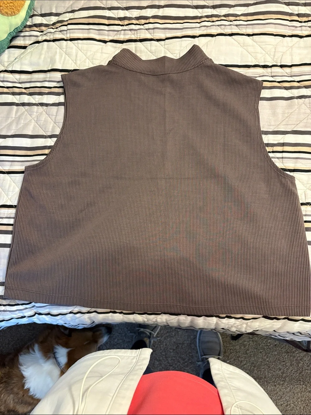 NWOT FLX women’s brown ribbed top size medium.